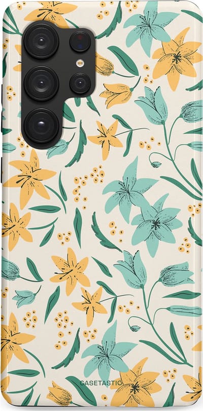 Casetastic Hoesje Geschikt voor Samsung S25 Ultra - Stijlvolle Beschermende Duo-layer Case - Sereen in bloei