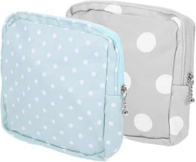 Menstruatiebroekenzakje - Maandverbandtas - Hygiënisch Opbergen - Discrete Rits - 2 Stuks - Diverse Kleuren