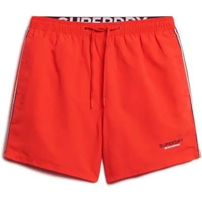 Superdry - Sportswear zwemshort met borduursel - 38 cm - Heren - Zwembroeken