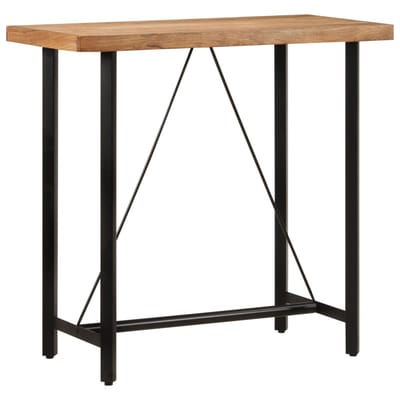 vidaXL - Bartafel - 110x55x107 - cm - massief - acaciahout - en - ijzer