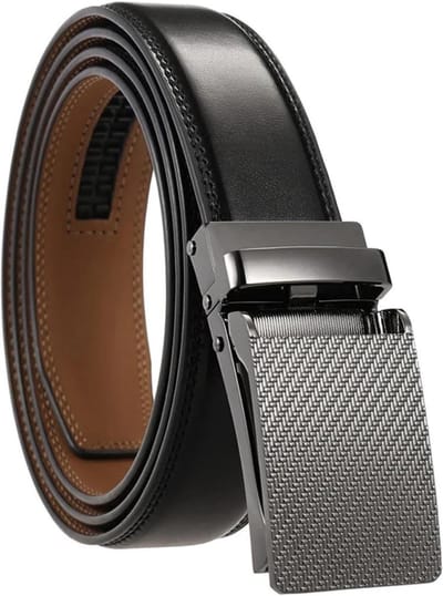 Leren Heren Riem - Automatische Gesp - Formele Gelegenheden - Krasbestendige Gesp - 3 cm Breed - Zwart