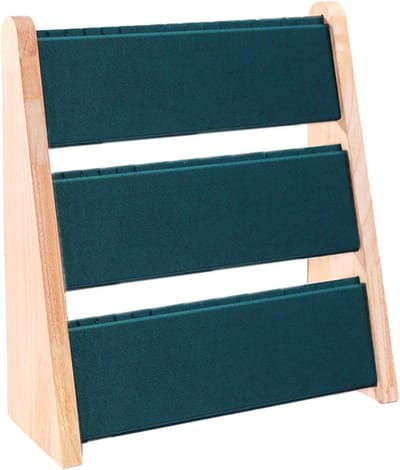 Houten Sieraden Display - Hanger Stand - Sieraden Presenteren - Drie Lagen - 31x13x34cm - Houtkleurig