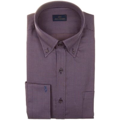 Paul & Shark Overhemd Cotton Satin Fine Dot Bruin / male