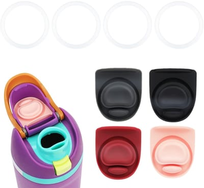 Dailygoods- Afdichtingsringen 4st - Vervangende Stoppers 4st - Siliconen - Waterflesdeksel - BPA-vrij - Geschikt voor Owala Freesip