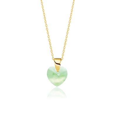 Montebello Ketting Aella HZ85 - 925 Zilver Verguld - Swarovski Hart - Ø10mm - 40cm