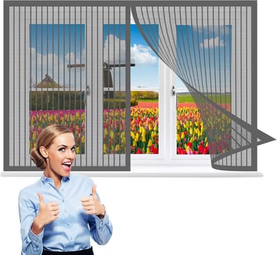 Versterkt Hor voor Raam tot 170x85 cm - Muggen hor Transparant & Eenvoudig te Installeren
