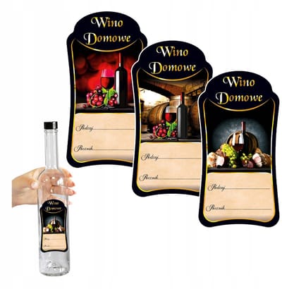 Bimberek - Etykette Serie - Zelfklevende Wijnlabels - Premium Papier - 57,9mm x 112,2mm