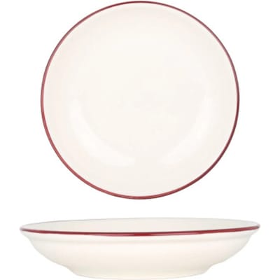 Bonna Serveerschaal - Linea Burgundy - Porselein - 20 cm (500cc) - set van 2