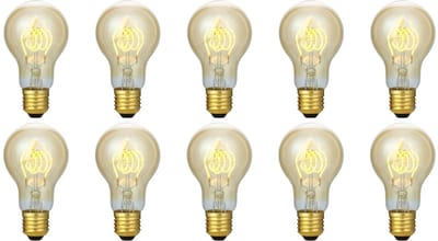 SPL E27 LED Lamp 5W 3 Staps Dimbaar - Extra Warm Wit - LED Filament - Amber - Vervangt 39W - 10 Stuks