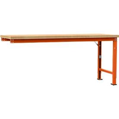 Manuflex aanbouw-werkbank Profi speciaal, tafelblad multiplex, 2000 x 700 mm, roodoranje