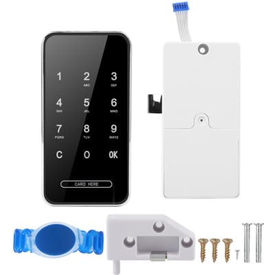 Elektronisch Wachtwoord Kaartslot RFID Slimme Sleutelloze Touchscreen voor Archief Schoenenkast Locker Zilver zilver