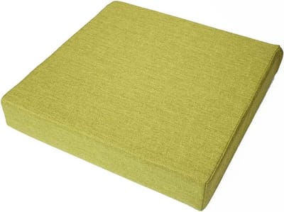 Zitkussen Schuimrubber - Stoelverhoger Kussen - Comfortabel Zitten - Dikke Foam Vulling - 45x45x10 cm - Groen