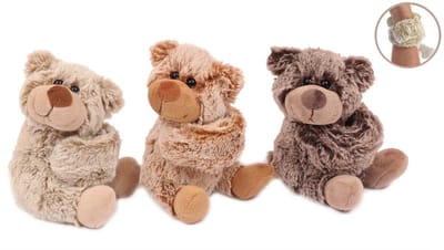 PIA Soft Toys-Set van 3 Pluche Beer armband 3 ass. 16 cm