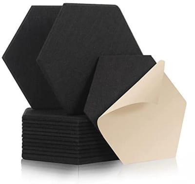 Akoestische Panelen Zelfklevend – 12 Stuks Hexagon Geluidsisolatiepanelen voor Geluidsdemping en Decoratie