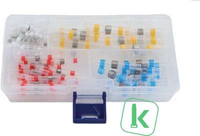 PRO-TIE® - Assortimentsdoos Stootverbinder Soldeertin + Krimpkous met Lijm ( 95 stuks ) - PRO-TIE