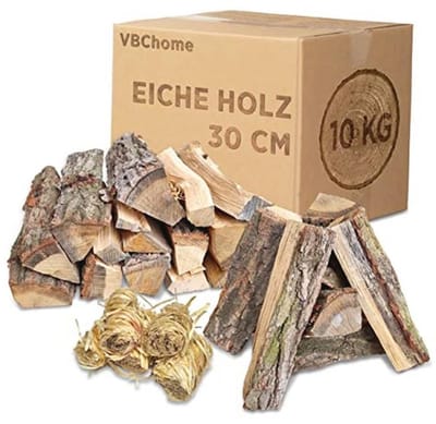 Gedroogd Brandhout - Haardhout Eiken - Open Vuur - Natuurlijk Gedroogd - 10 kg - Bruin