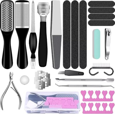 23 delig voetverzorging set - pedicure en of manicure set - eeltverwijderaar - voetvijl - eeltvijl