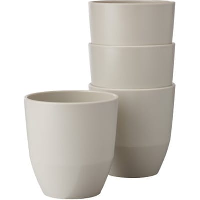 Mepal Beker Silueta 200 ml set 4 stuks - Nordic white - campingservies - buitenservies