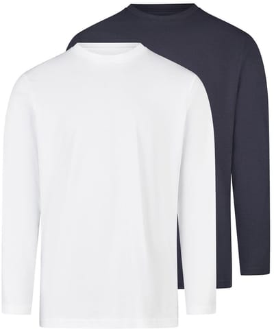 RAGMAN Heren longsleeve 2 pack Basic