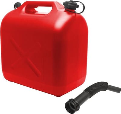 Brandstof Jerrycan 20 Liter Benzine of Diesel - 20L met tuit en ontluchtingsnippel - Brandstoftank - Noodpakket
