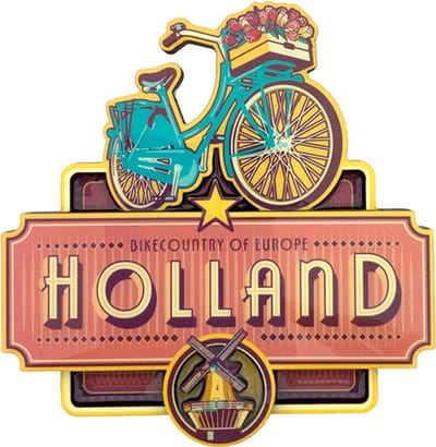 Magneet MDF Holland red card