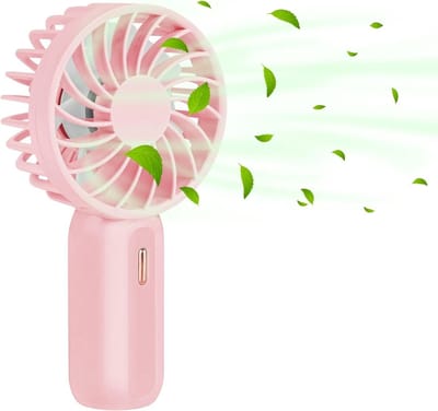 Mini handventilator | mini zakventilator | Handventilator - Roze Draagbare Ventilator Oplaadbaar - Tafelventilator Draadloos | Pocket Fan Pro - Mini Ventilator voor Zomer & Reizen |Persoonlijke draagbare - mini-formaat | Roze
