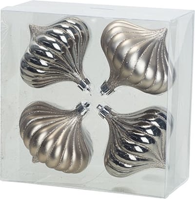 Cosy @ Home Tol Set4 Zilver D10cm Kunststof