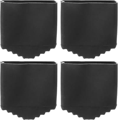 Antislip Ladderpads - Laddervoeten Vervanging - Veilig Werken - Geïsoleerde Rubberconstructie - 4.3x4.3x2.3cm - Zwart