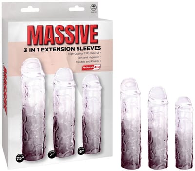 Excellent Power - 3 in 1 extensie penis sleeve - 3-in-1 massive extension sleeves