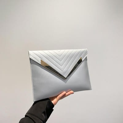 Mode Retro Enveloptas Herfst Nieuwe Stijl Dames Portemonnee Casual Mobiele Telefoontas Eenvoudige Grote Capaciteit Clutch gray