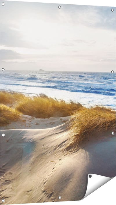 Gards Tuinposter Duinen en Zee - 80x120 cm - Tuindoek - Tuindecoratie - Wanddecoratie buiten - Tuinschilderij