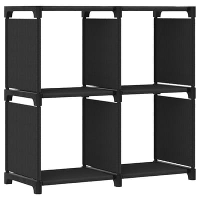 vidaXL - Kast - met - 4 - vakken - 69x30x72,5 - cm - stof - zwart