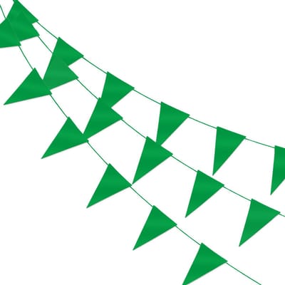 Q2P - Slingers - Verjaardag - Versiering - Voetbal - Vlaggenlijn - Feestartikelen - Feest - Decoratie - Slinger - Groen
