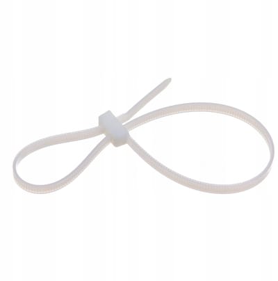 Dubbele Lus kabelbinders 300x4,8mm Wit - 100 stuks