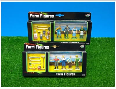 571931 Boer/Boerin 4 stuks met landbouw accessoires