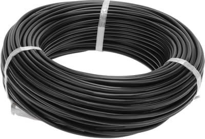Volledig geïsoleerd aardingsdraad, zacht ommanteld, 61 m stroomkabel, zwart, TC 18 AWG, 3 geleiders, ideaal voor elektrische installaties en beveiliging