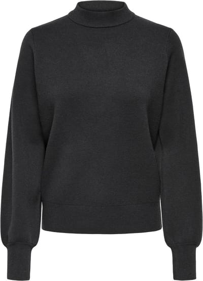 Jacqueline de Yong Trui Jdymila Life L/s Hn Pullover Knt 15330579 Phantom/mlange Dames Maat - M