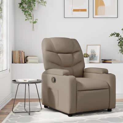 vidaXL - Fauteuil - verstelbaar - kunstleer - cappuccinokleurig