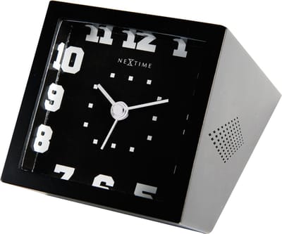 NeXtime Square - Tafelklok - Kunststof - Zwart