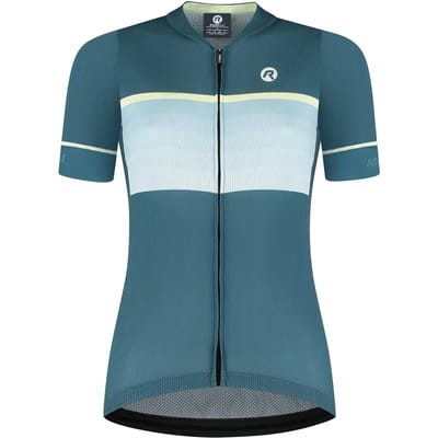 Rogelli Impress II Dames Fietsshirt - Korte Mouw - Blauw/Geel