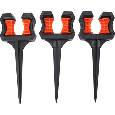 3 PIÈCES Guide de Tuyau d'Arrosage Piquet Support de Positionnement de Tuyau d'Eau Rouleau Outil d'Irrigation de Jardin Extérieur Tuyau