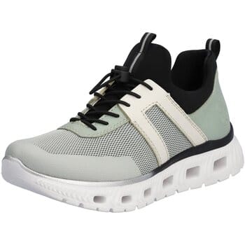 Rieker Dames Sneaker Low Sneaker Casual Comfortabel Memory-Foam M6061-52 Groen Kombi