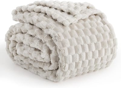 Zachte pluchen deken 150x200 cm - extra warme fleece deken voor op de bank