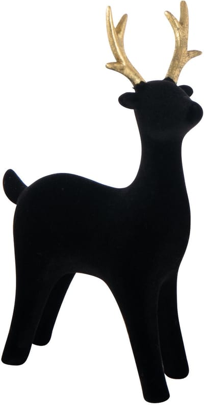 J-Line figuur Rendier - polyresin - zwart - small
