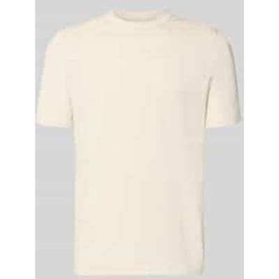 Profuomo T-Shirt Knitted Ecru - Maat M - Heren - Casual T-shirts