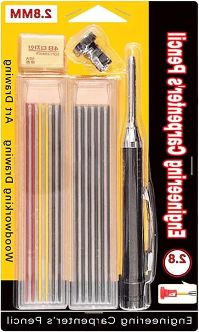 Gaten Markeerstift - Markeerpotlood - Bouwen en Tekenen - Diepe Gat Marker - 2.8mm - Zwart