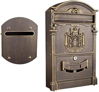 Brievenbus Pakketbox - Buitenmuur Postbak - Veilig Post Ontvangen - Waterdicht Roestvrij - 10 x 2.5 x 16 Inch