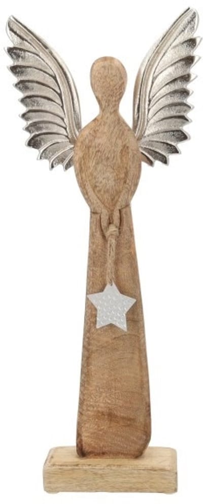 Beeld Engel Mangohout 12x6x34cm
