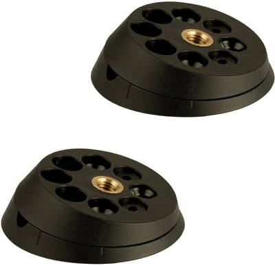 SOTECH 2 stuks Tafelpootgarnituur TWIST'N TURN voor meubelpoten tot Ø 60 mm met M10 schroefdraad, unieke kantelfunctie in vijf standen: 0°, 5,5°, 10,5°, 13,5° en 15°