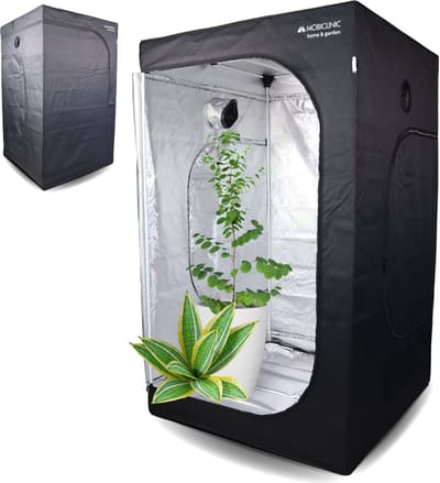 Mobiclinic Growbox - Kweektent in huis - Waterdicht - Growtent Binnen - Growbox om Planten te Kweken - planten kweken - Zwart&Groen - Planten Dark Room - Greenhouse - Waterdicht - 120 x120x 200 cm - Maat M